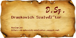 Draskovich Szalvátor névjegykártya